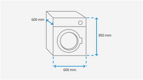 dimensions machine à laver